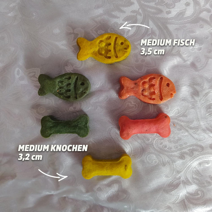 Collory Medium Fisch (3,5cm) Silikon Leckerli Backmatte, Hundekekse selbst backen, Pralinenform, Bon