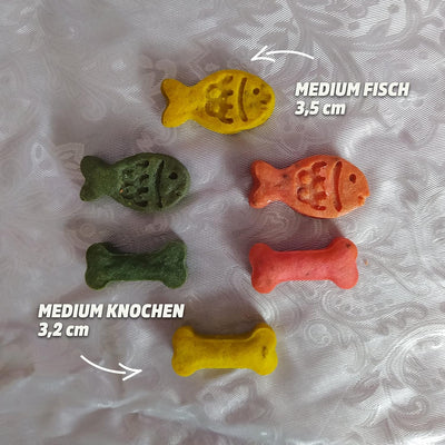 Collory Medium Fisch (3,5cm) Silikon Leckerli Backmatte, Hundekekse selbst backen, Pralinenform, Bon