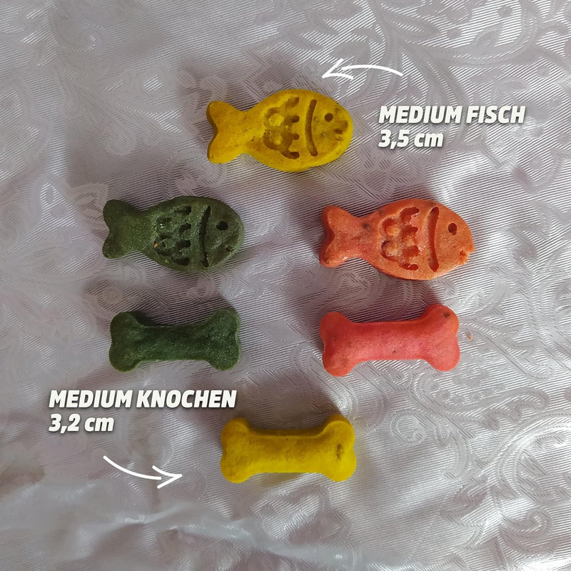 Collory Medium Fisch (3,5cm) Silikon Leckerli Backmatte, Hundekekse selbst backen, Pralinenform, Bon