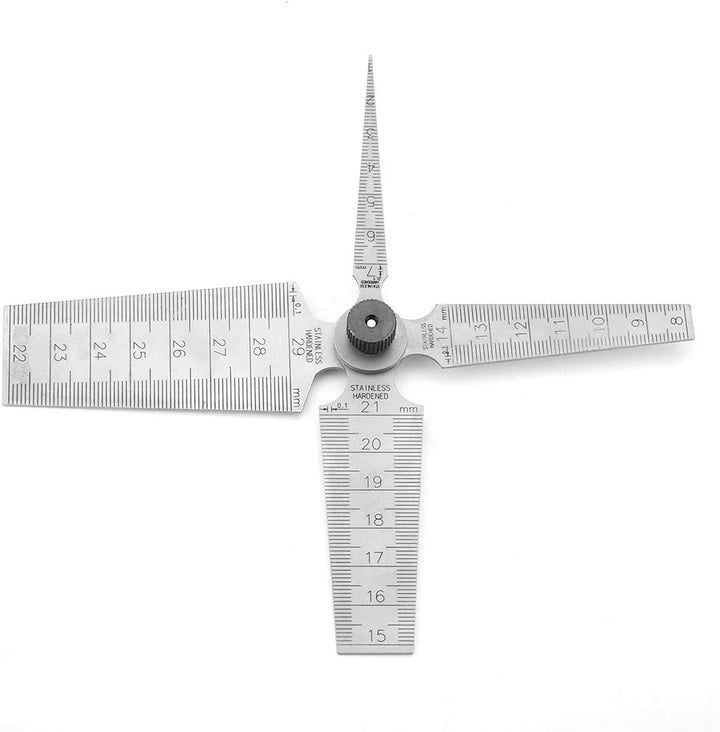 Fühlerlehre Edelstahl - Spaltlehre Kegellehre mit Schweisskegel Lineale Loch-Inspektionswerkzeug Loc