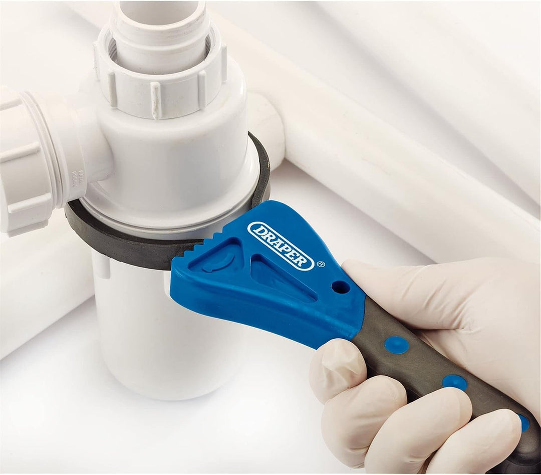 Draper 43863 Bandschlüsselsatz 2-teilig mit Softgrip-Griffen 1 Blau, 1 Blau