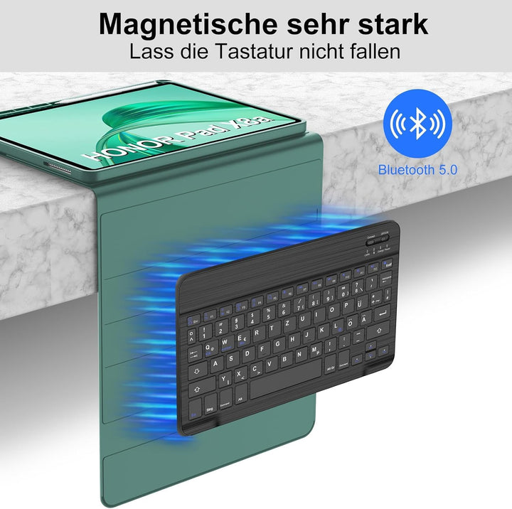 Für Honor Pad X8a & X8b 11" Hülle mit Tastatur QWERTZ | Für Honor Pad X8a Case - Langer Akkulaufzeit