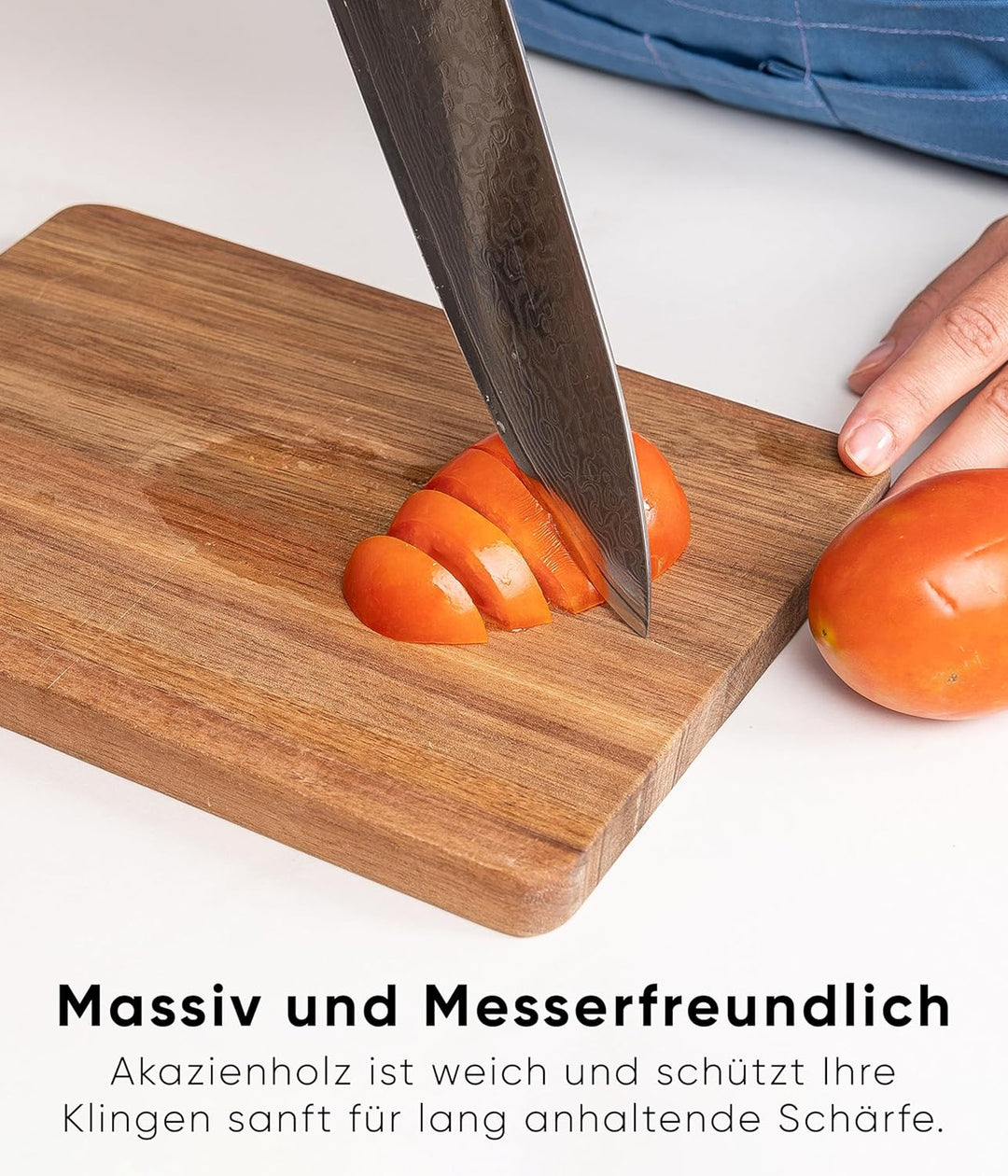 Deco haus Frühstücksbrettchen holz 6er set [1,5cm DICKE] - Schneidebrett holz Klein 23 x 17,5 cm - H