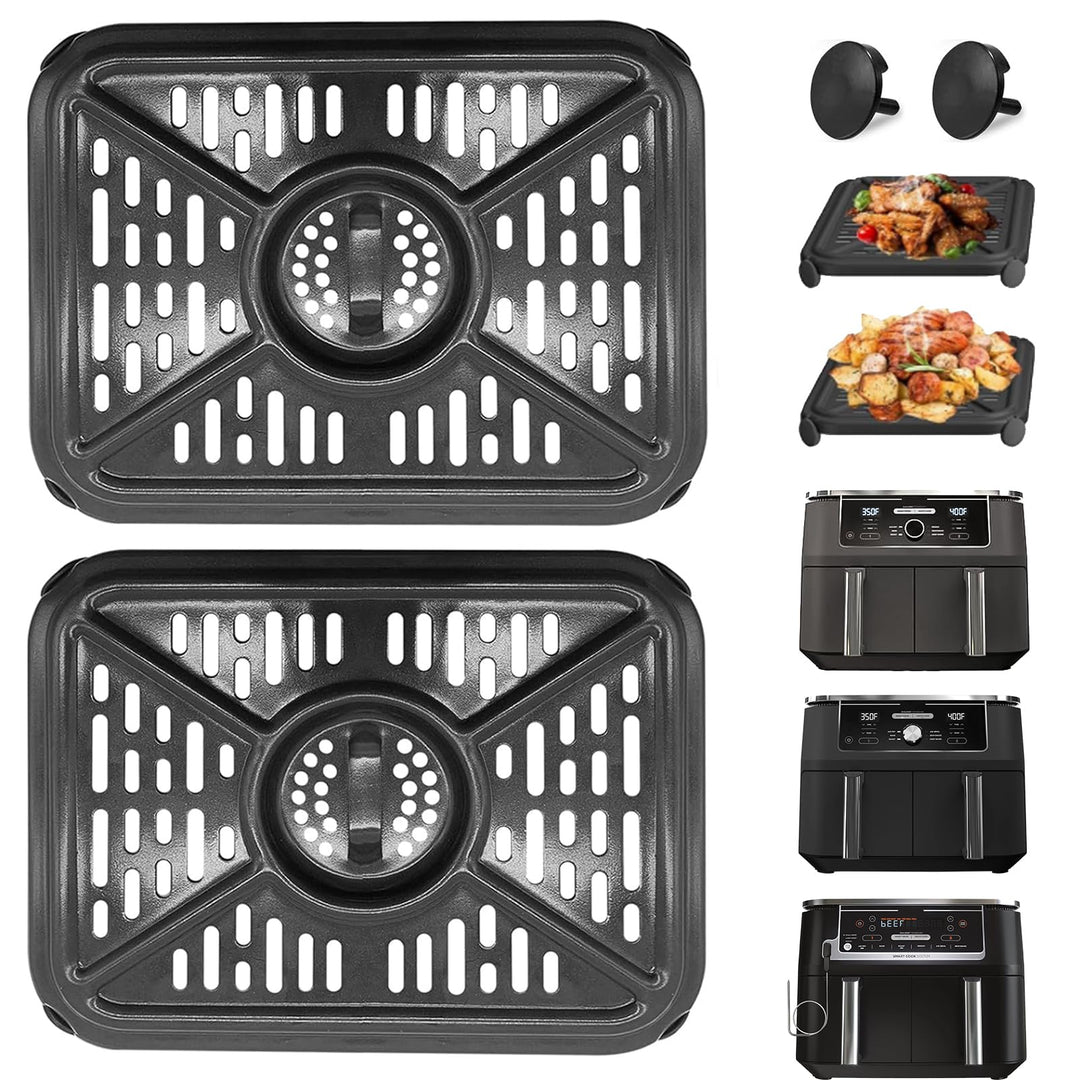 Luftfräter Grillplatte für Ninja Foodi AF500UK 10.4L 7 in 1 AF400UK 9.5L 6 in 1 DualZone 2 Schublade