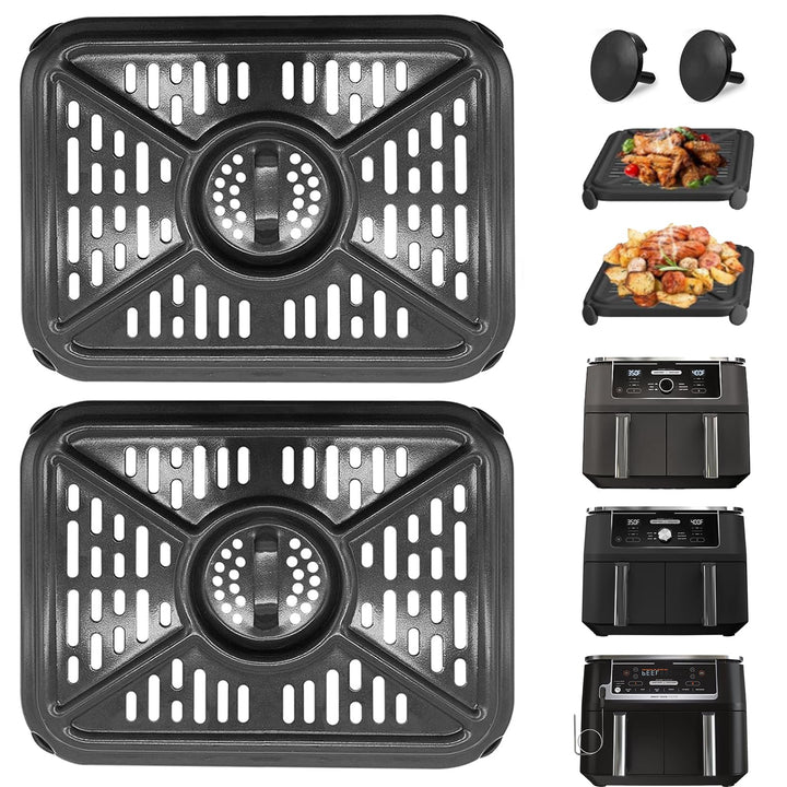 Luftfräter Grillplatte für Ninja Foodi AF500UK 10.4L 7 in 1 AF400UK 9.5L 6 in 1 DualZone 2 Schublade