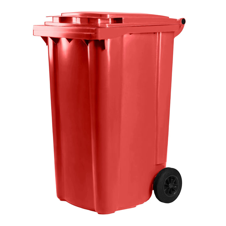 Hardwex Mülltonne mit 2 Rädern und Deckel, Müllgrossbehälter, Abfalltonne, Mülleimer, Volumen: 240 L