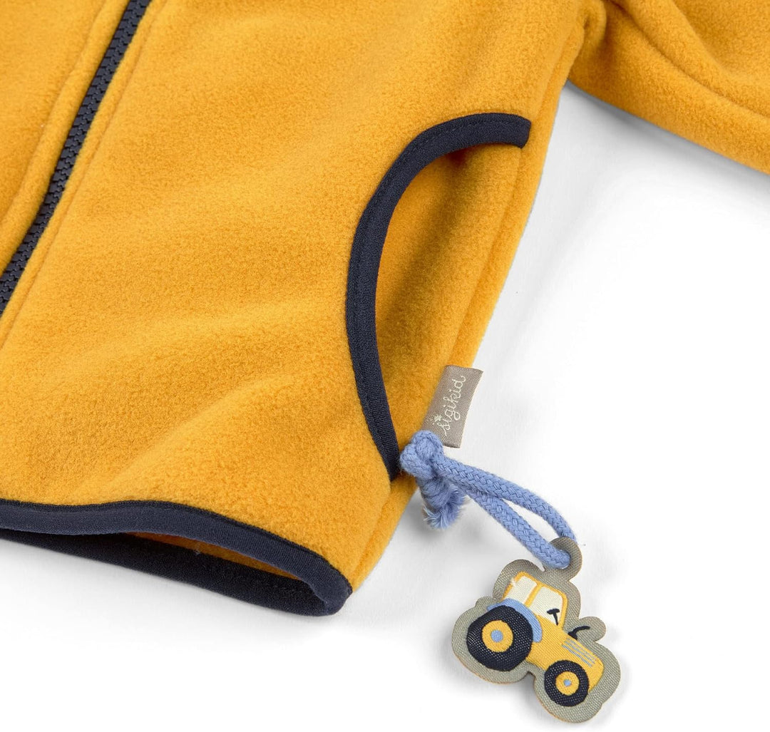 Sigikid Baby-Jungen Fleecejacke 62 Gelb, 62 Gelb