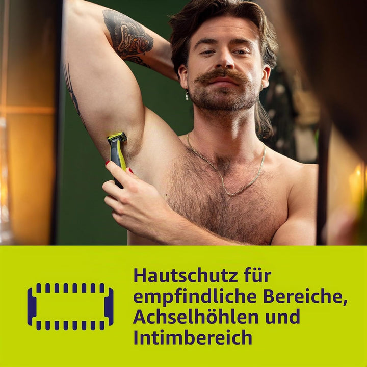 Philips OneBlade Face + Body Set mit einzigartiger OneBlade-Technologie (Modell QP620/50) QP620/50 –