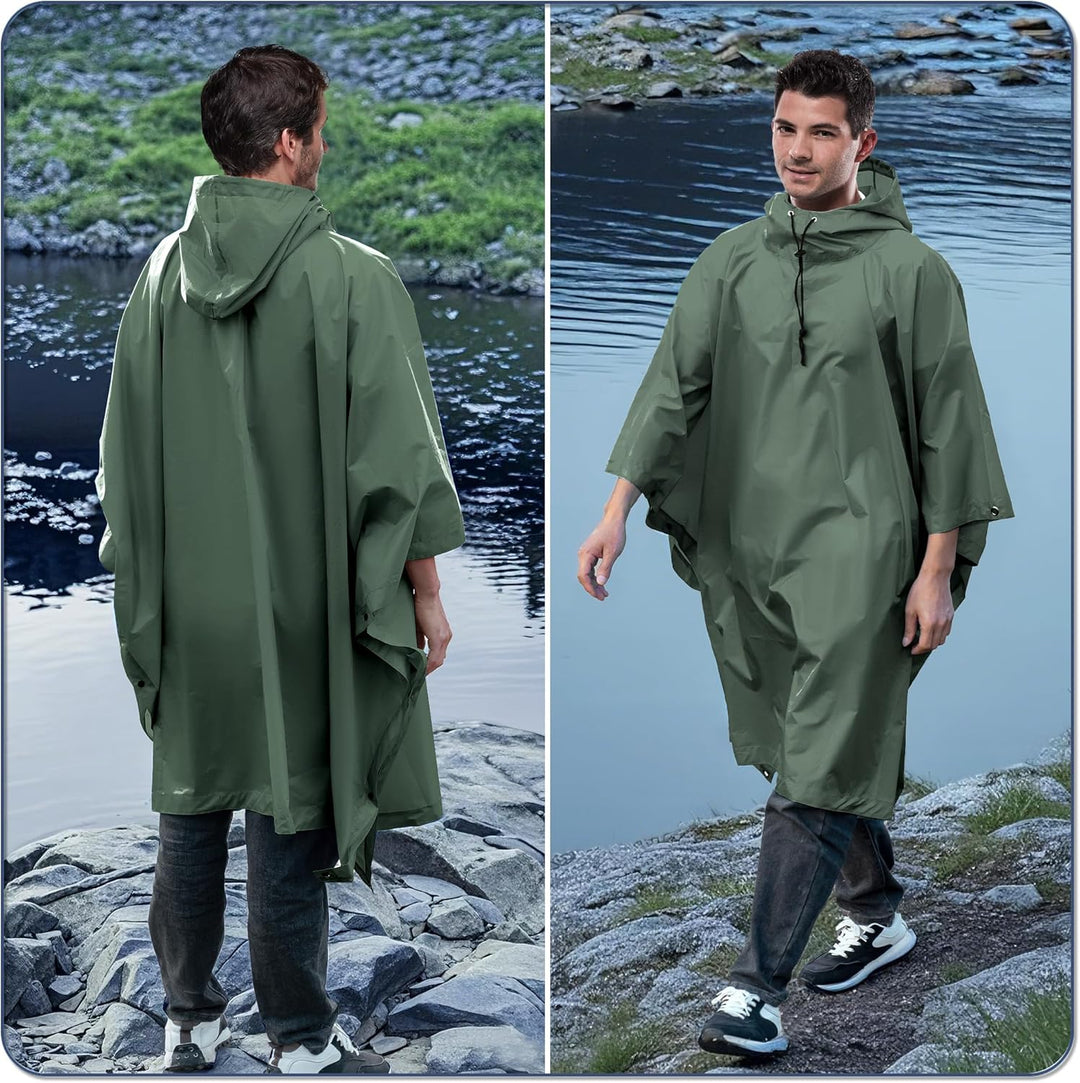 Regenponcho Wasserdicht Regencape mit Kapuze Multifunktionales Regenmantel Wiederverwendbar Regenkle