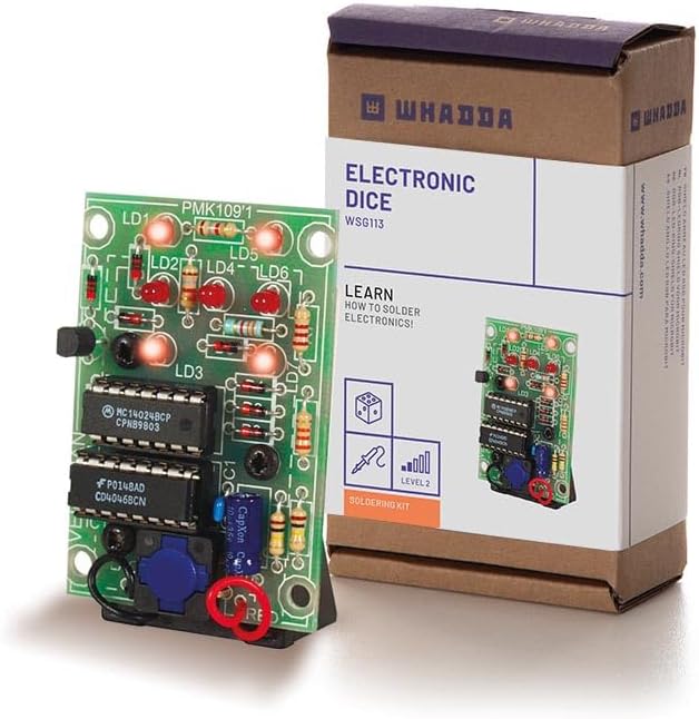 Whadda Lötbausatz, elektronischer Würfel, Ausroll-Effekt