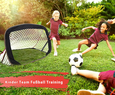 Kapler Fussballtor fussballtore 2er Set pop-up torwand Tor: für Garten Kinder faltbar und stabil tor