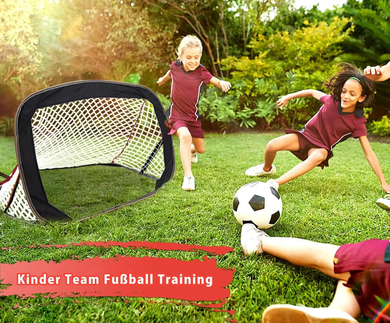 Kapler Fussballtor fussballtore 2er Set pop-up torwand Tor: für Garten Kinder faltbar und stabil tor