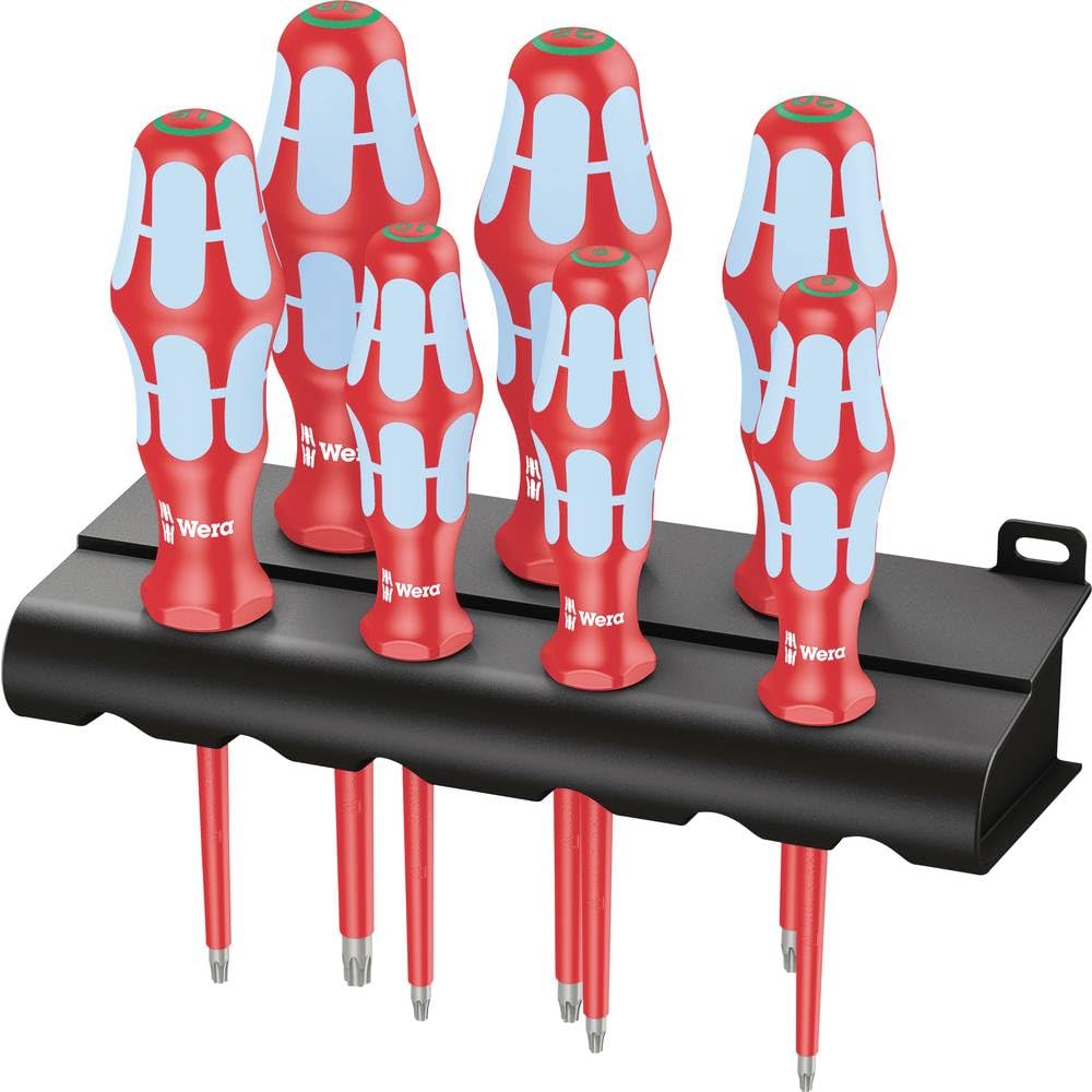 3167 i/7 VDE-isolierter TORX® Schraubendrehersatz, Edelstahl + Rack, 7-teilig