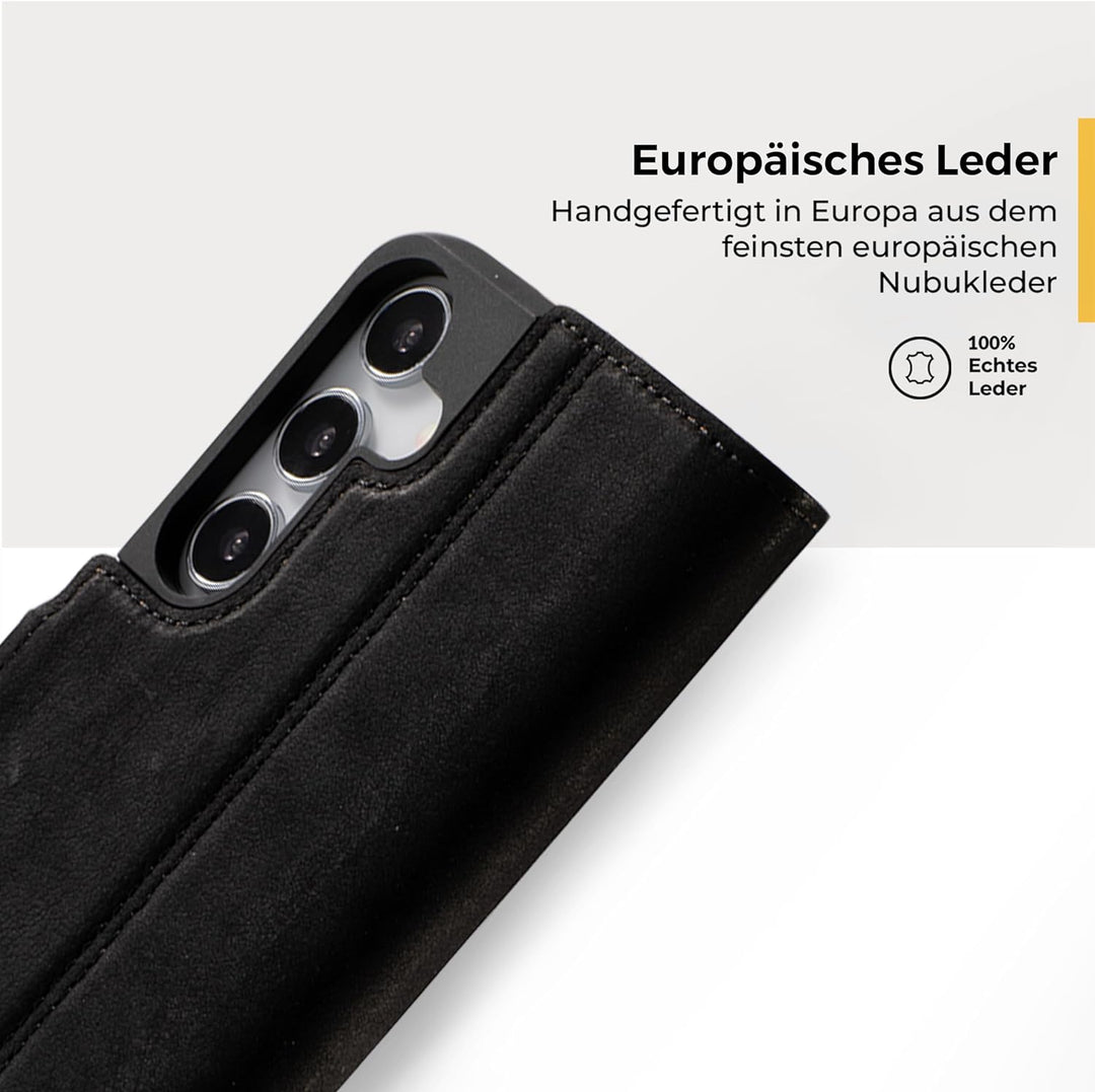 Snakehive Galaxy S23 Hülle Leder | Stylische Handyhülle mit Kartenhalter & Standfuss | Handyhülle Sc