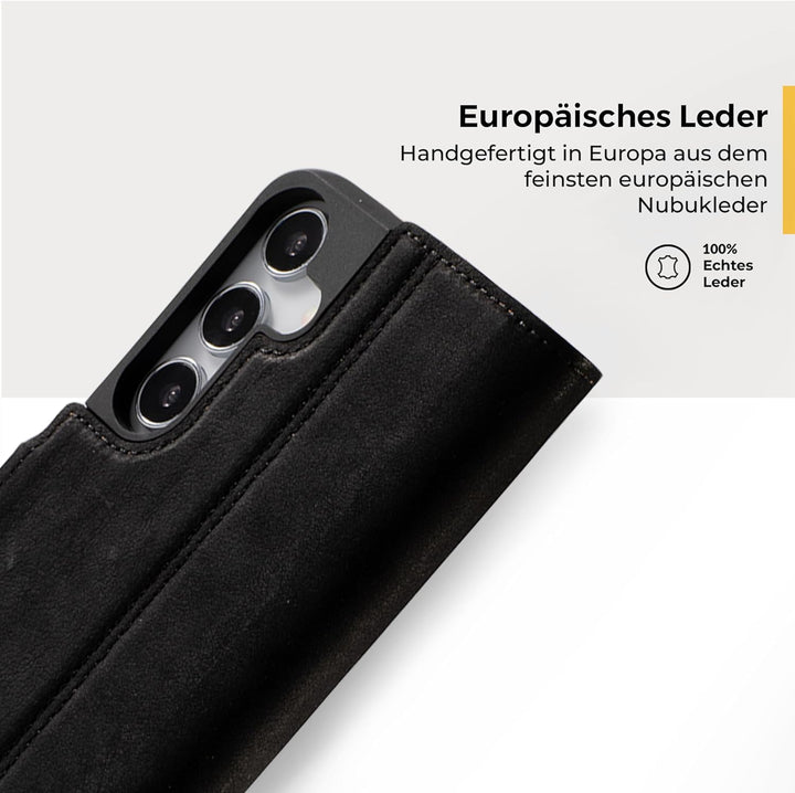Snakehive Galaxy S23 Hülle Leder | Stylische Handyhülle mit Kartenhalter & Standfuss | Handyhülle Sc