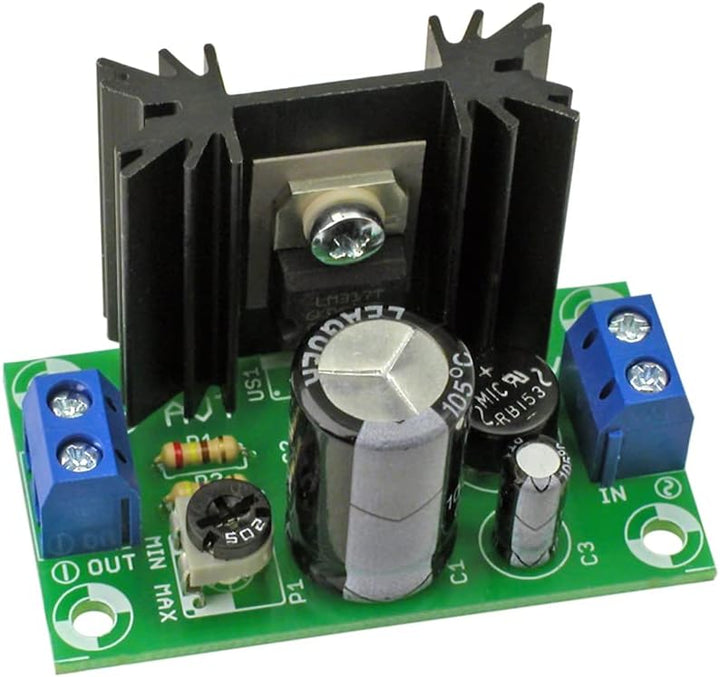 AVT1066 KIT DIY, Mini-Universalnetzteil mit LM317, Elektronik Bauset zum Löten, Trainieren, Lernen,