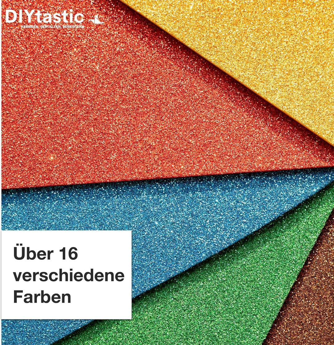 Bastelfreund® 250x Blatt - Glitzerpapier Glitterpapier 250 g/m² - A4 Kopierpapier Druckerpapier bunt