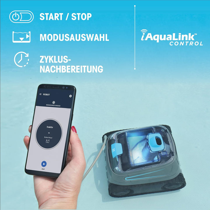 Automatischer Poolroboter Zodiac CNX 30 iQ, bis 12x6 m, reinigt Boden, Wände und Wasserlinie. App-St