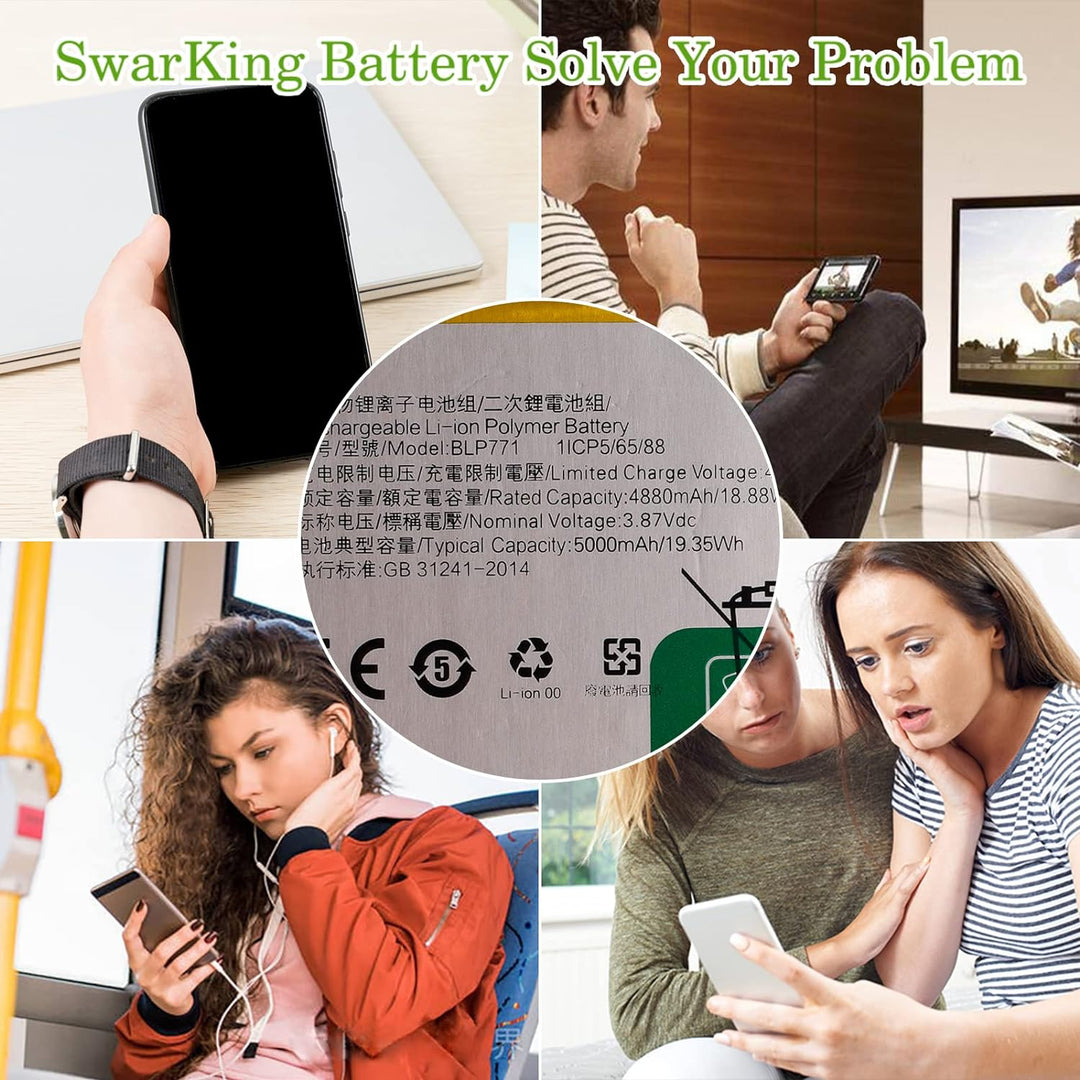 SwarKing Ersatz Akku Kompatibel mit realme 6i BLP771 with Toolkit