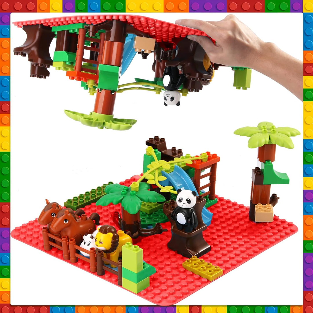 grosse Platte Kompatibel mit Lego Duplo, 38 x 38cm grundplatte, Konstruktionsspielzeug für Mädchen u