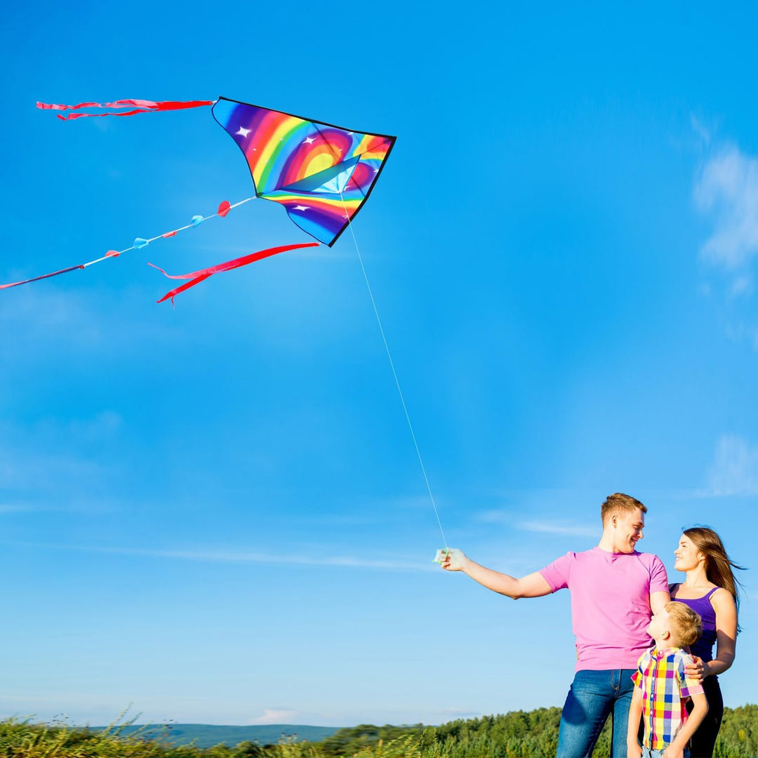 HONBO Children's Kite Large Delta Kites for Children and Adults for Beach Trip Outdoor Games, Perfec