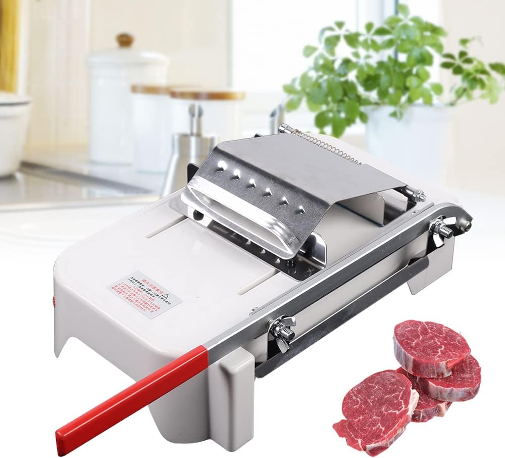 MINRS Fleischschneider Manuell, Rindfleischschneider Frozen Meat Slicer Iebensmittelechter Rostfreie