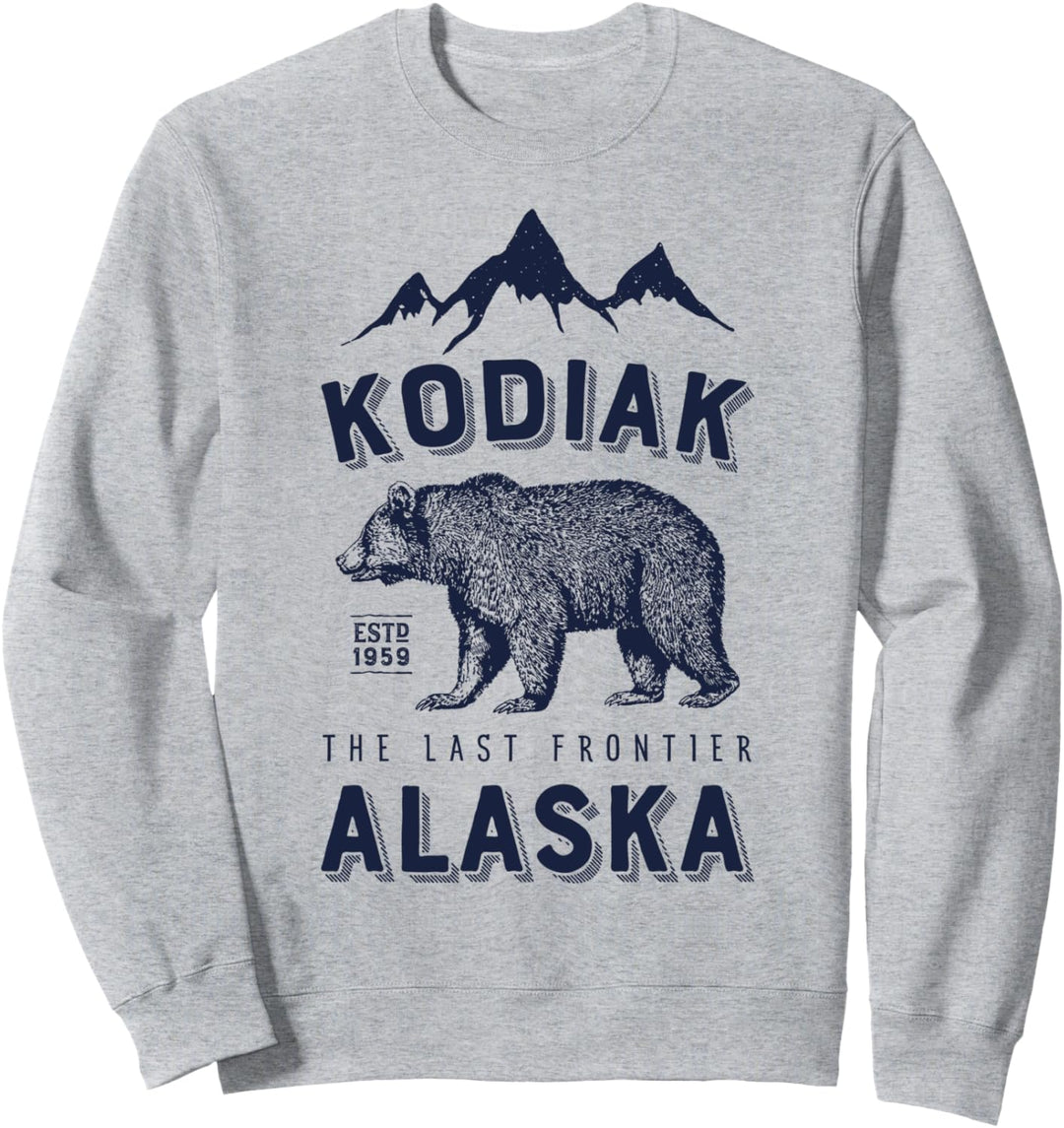 Kodiak Alaska T-Shirt Bear The Last Frontier Bears Vintage Sweatshirt