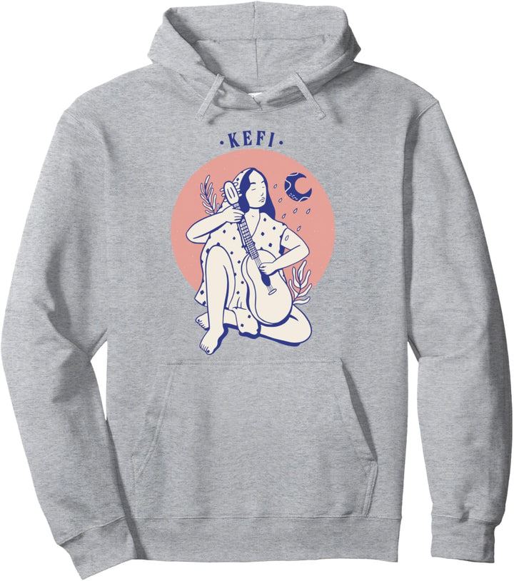 Kefi Freude Frau Griechisch Griechenland Geist Motivierend Pullover Hoodie