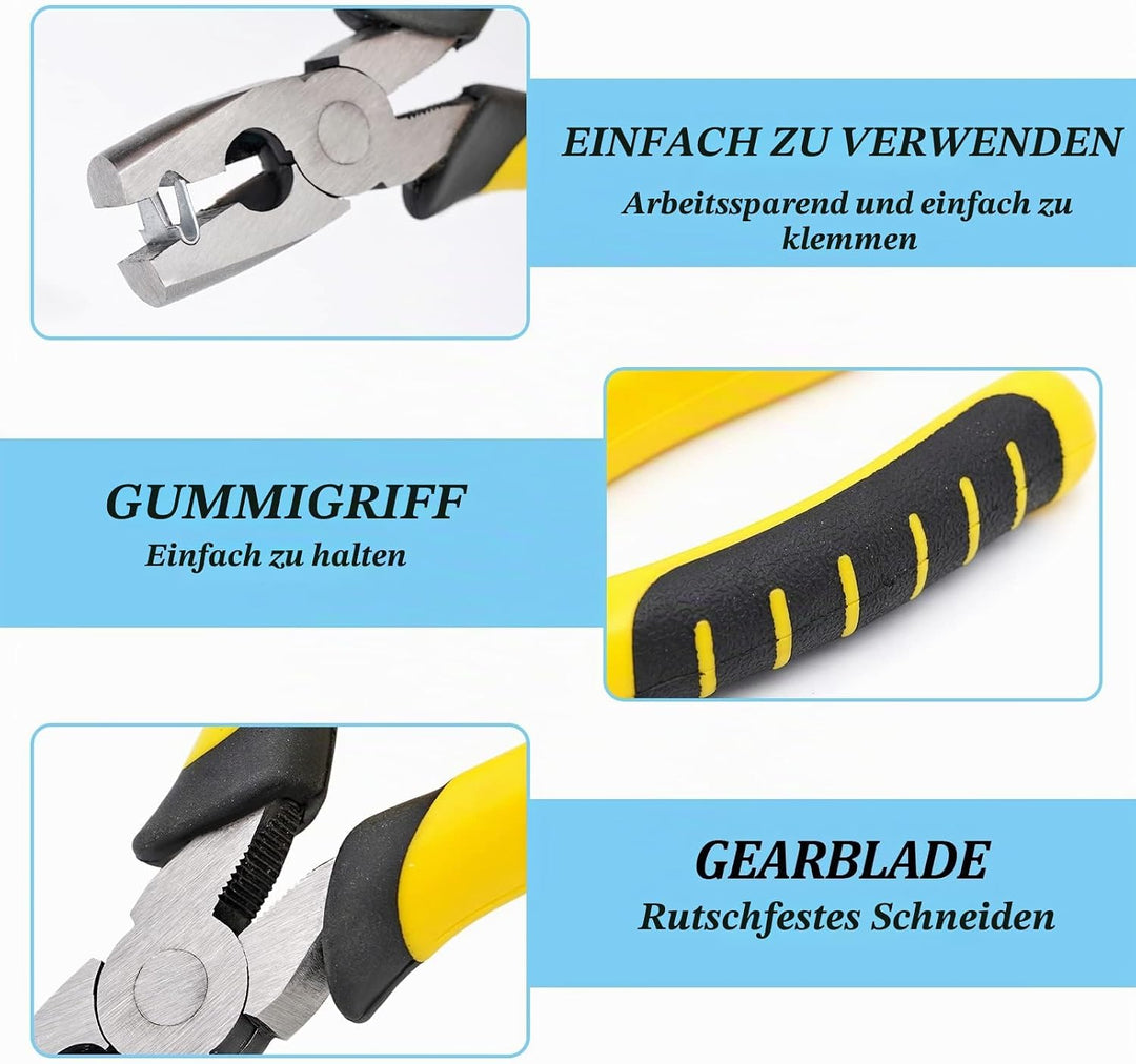 Drahtkäfig-Schnallen-Clips und Zangen-Set, 300 Stück Clips, Metallschnallen-Clip für Haustier Katze