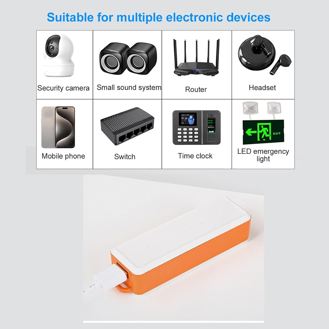 Jeffergarden Mini UPS Backup Netzteil 2600mAh, DC 5V 2A Eingang / 1.2A Ausgang, unterbrechungsfreie