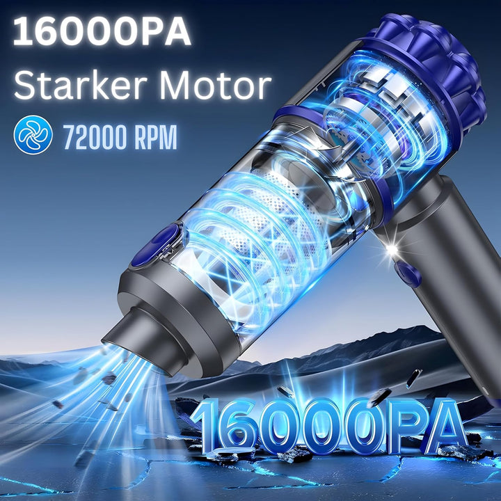 Steinborg® Handstaubsauger Akku 7in1 Handsauger kabellos mit Blasfunktion Starke Saugkraft 16000Pa A