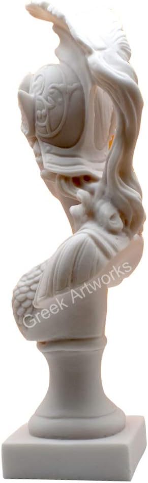 Athena Minerva Büste Kopf griechische römische Göttin gegossene Marmor-Skulptur 37 cm
