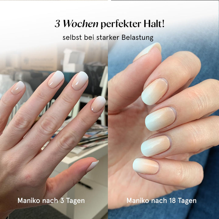 Maniko® UV Gel Strips - Selbstklebende Nagelfolie für bis zu 2 Anwendungen - Vegan & langanhaltend -