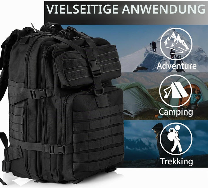 aiGear 45L Taktischer Rucksack/Militär Rucksack | Wasserdichter Grosse Kapazität | für Männer Frauen