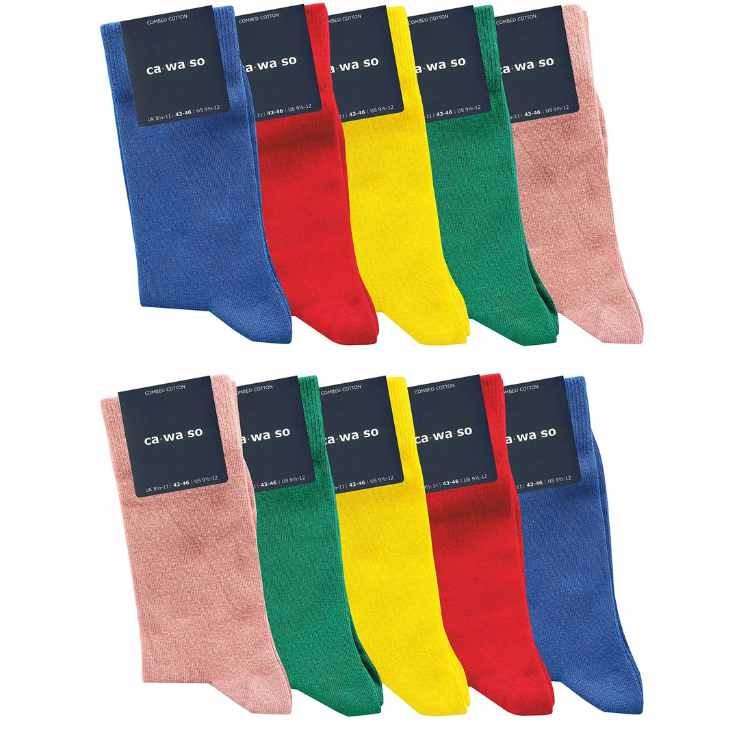 ca·wa·so Socken für Damen & Herren im 10er-Set | Ohne drückende Naht | Bequemes & weiches Material (