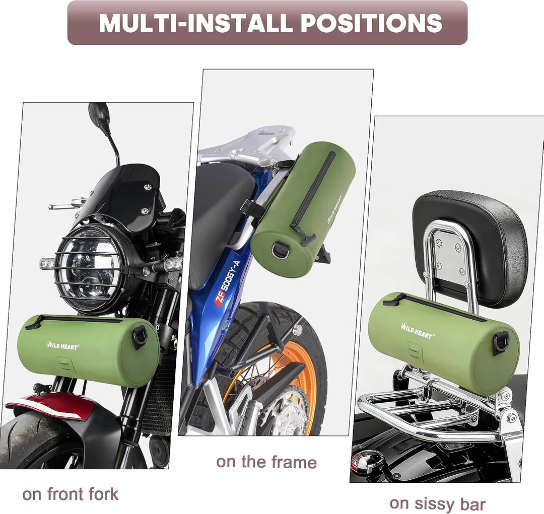 WILD HEARTMotorrad-Lenkertasche Motorrad-Kleintasche Seitentasche wasserdicht mit Schultergurt kompa