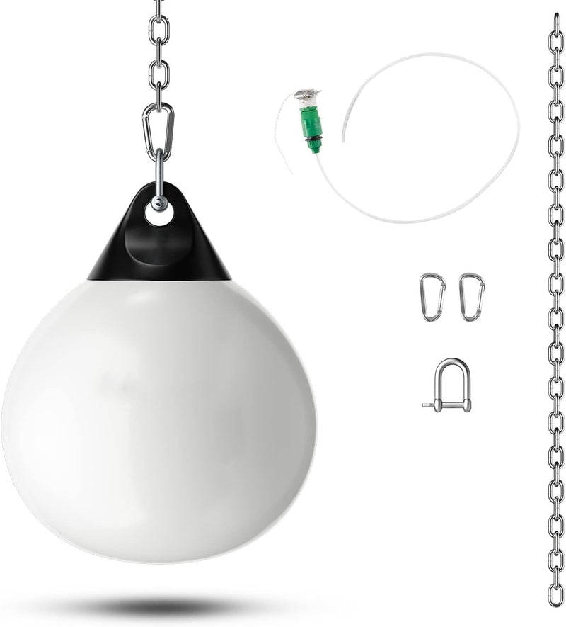 GYMAX Wasserboxsack Boxing Punching Bag Erwachsene Schwerer Boxsack Weiss, Weiss