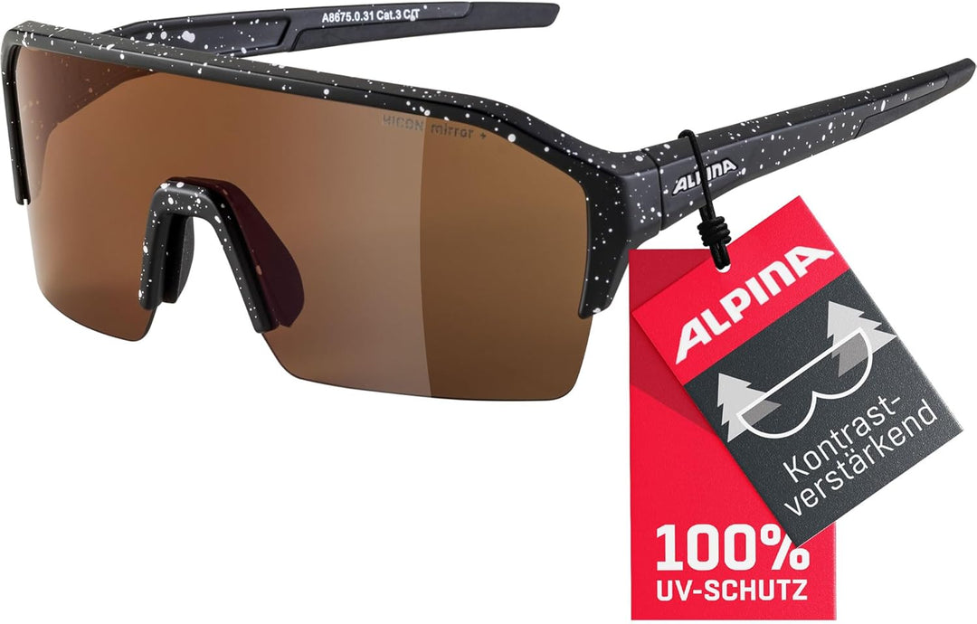 ALPINA RAM HR Q-LITE V - Verspiegelte, Kontrastverstärkende & Beschlagfreie Sport- & Fahrradbrille M