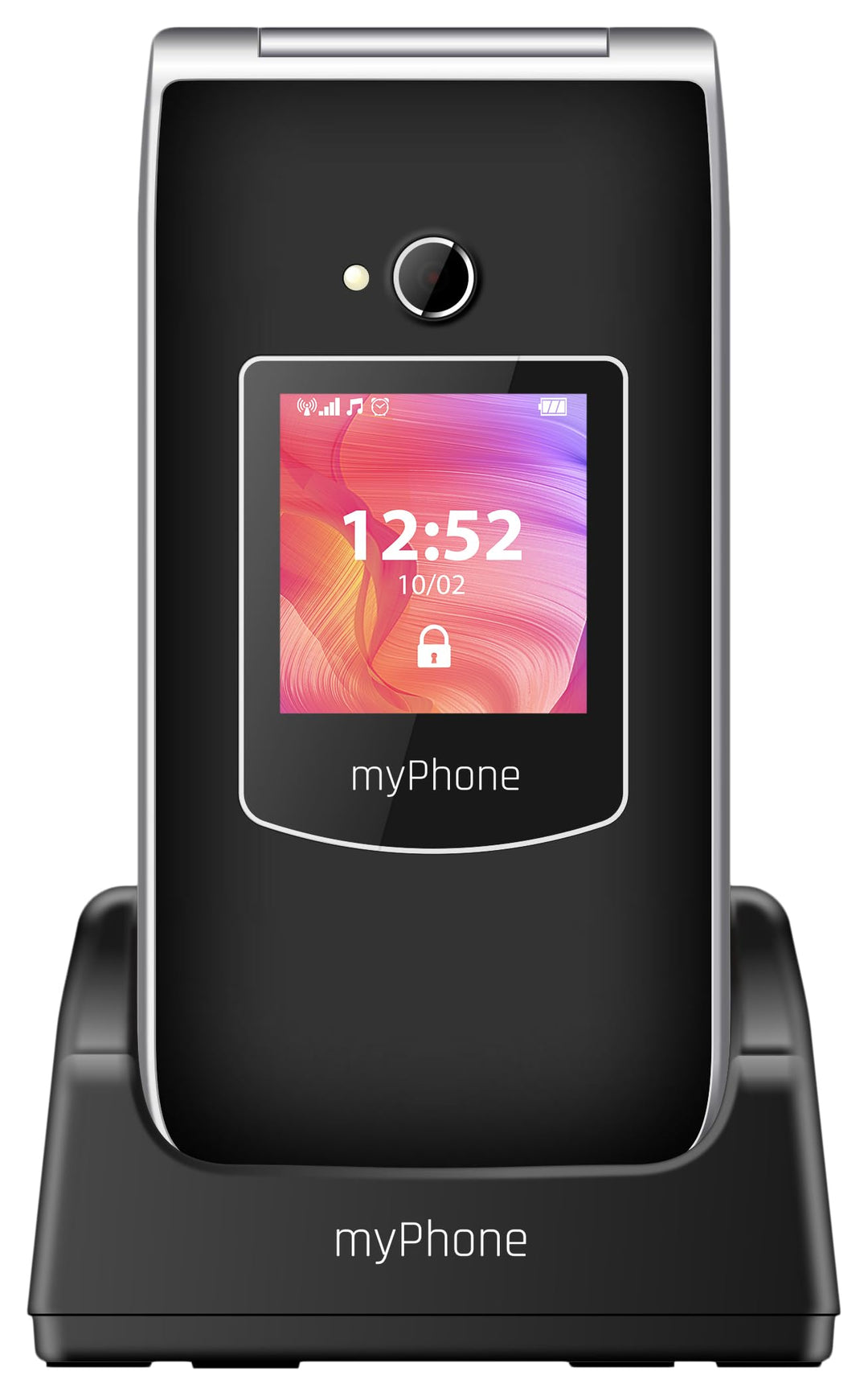 MP myPhone myPhoneRumba 2 Schwarz 2.4” Farbdisplay Klapphandy ohne Vertrag mit Grossen Tasten und Ka
