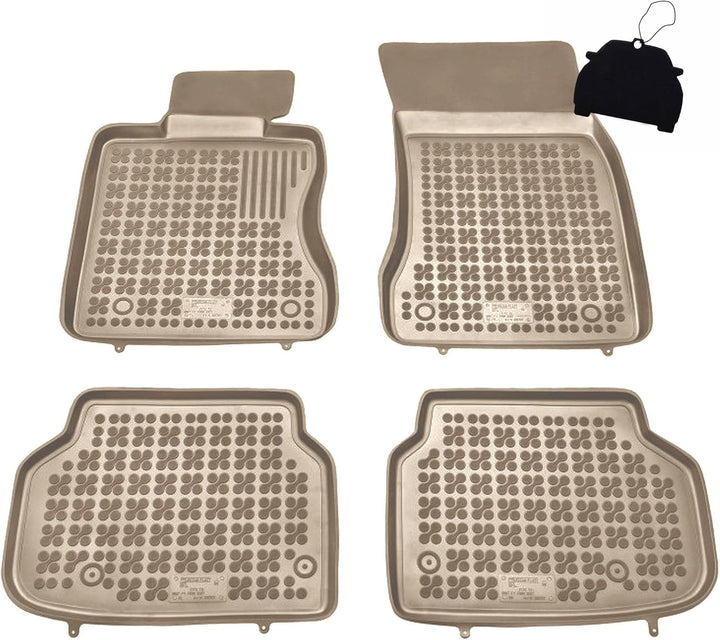MOTOS Beige Gummimatten Auto Fussmatte passt für BMW 7er F01 2008-2015 Verbessern Sie Ihren Reisekom