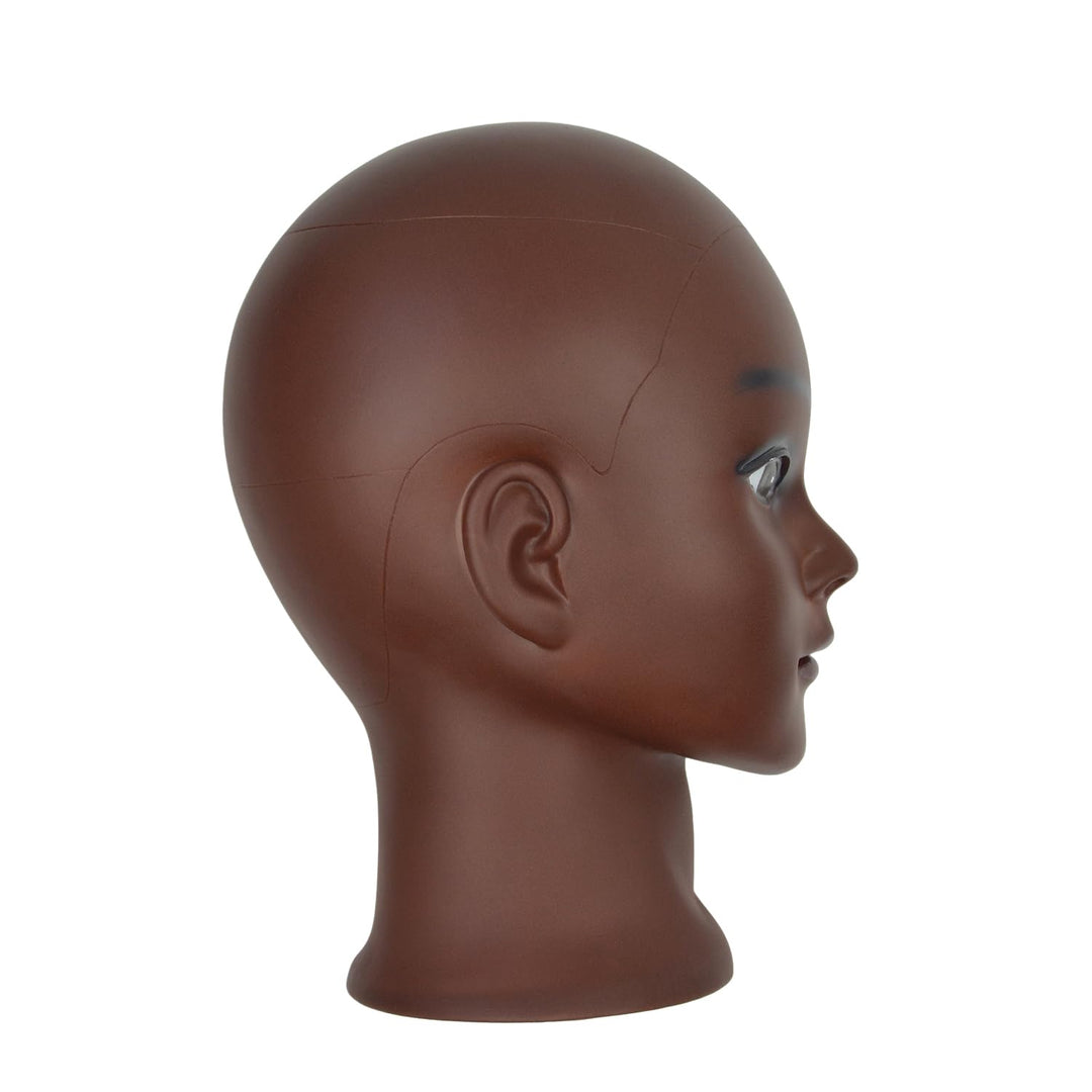 YTBYT Glatze Mannequin Kopf Perücke Making Kopf Professionelle Kosmetologie Puppe Kopf für Perücke M