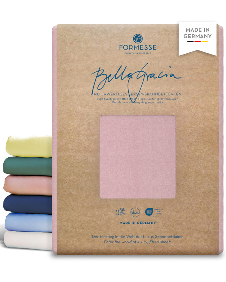 Formesse Bella Gracia Jersey-Spannbetttuch, altrosa, 180 x 200 cm - 200 x 220 cm 180x200-200x220 cm