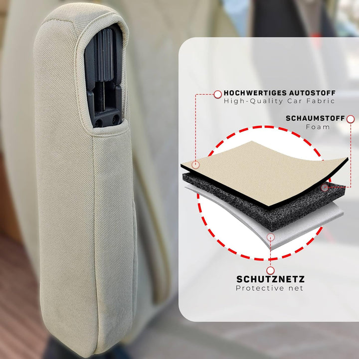 BREMER SITZBEZÜGE Wohnmobil Armlehnenbezug Typ 1 für FIAT Ducato, Boxer, Jumper Armlehnenbezug Typ 1