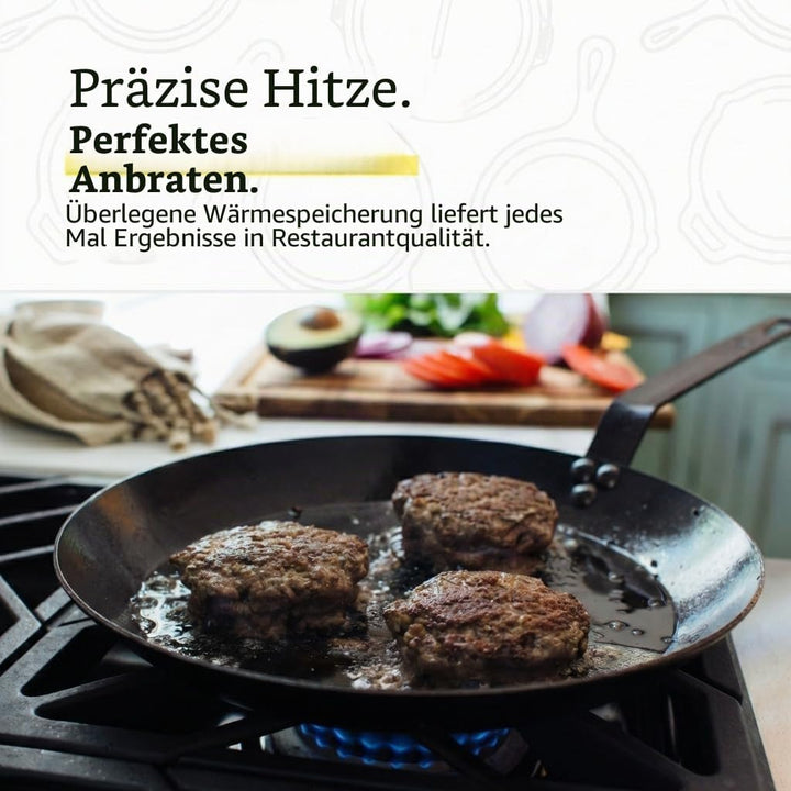 Lodge CRS12 12 in. Erfahrene Carbon Steel Skillet 30,5 cm Pfanne, 30,5 cm Pfanne