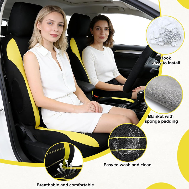 Autositzbezüge Vordersitze Sitzbezüge Auto Universal Autositzschoner Autozubehör Innenraum Deko Schm