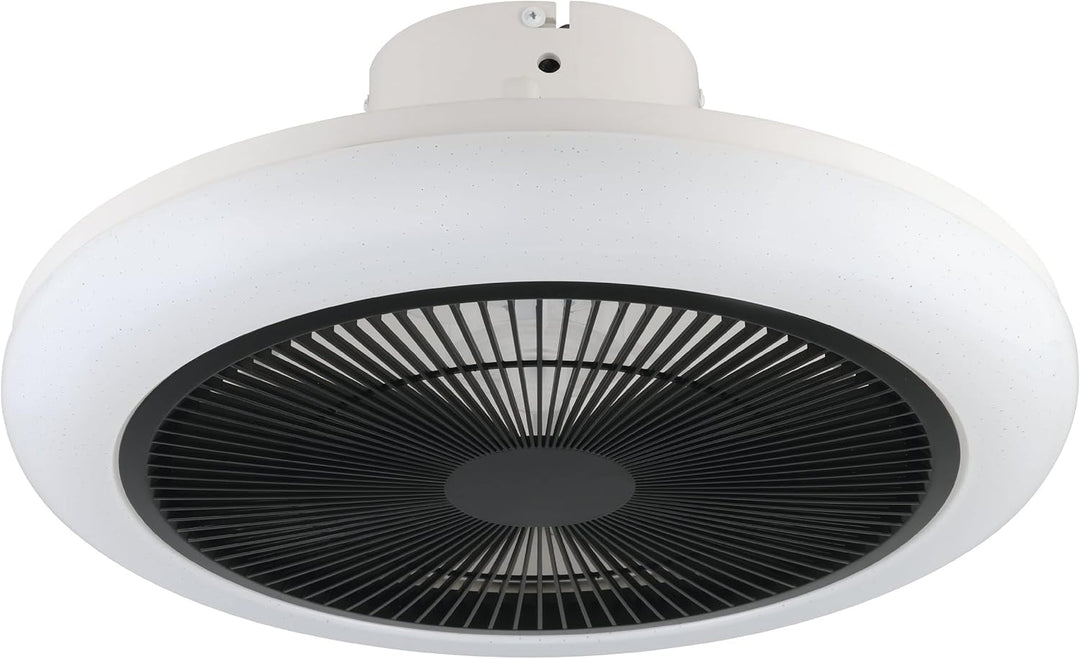 EGLO Deckenventilator mit LED Beleuchtung Kostrena, Ventilator Decke dimmbar mit Fernbedienung, Time