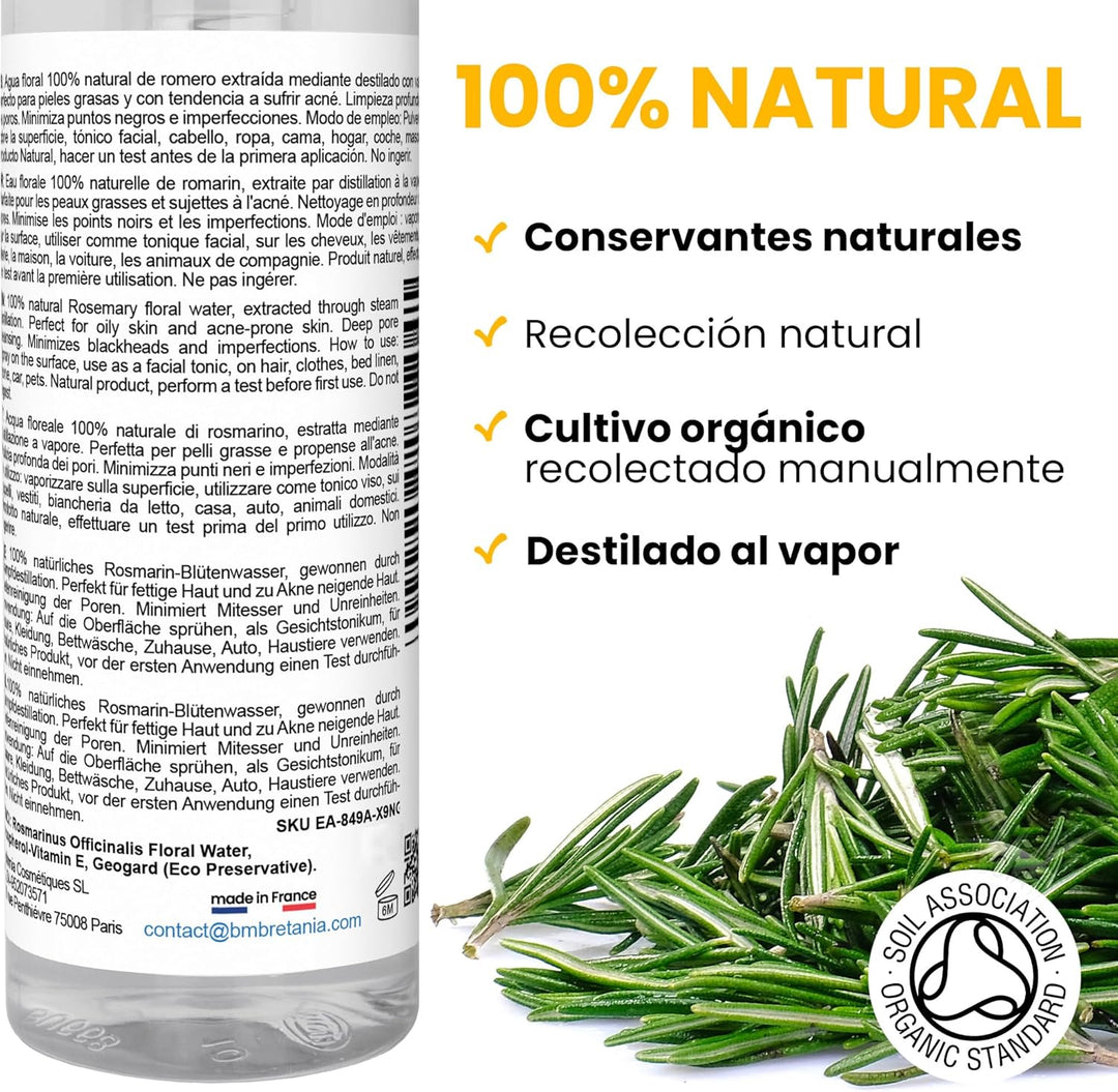 Rosmarinhydrolates Pure Rosmarinwasser Hydrolat Wasserdampf Destillat Gesichtswasser antibakteriell