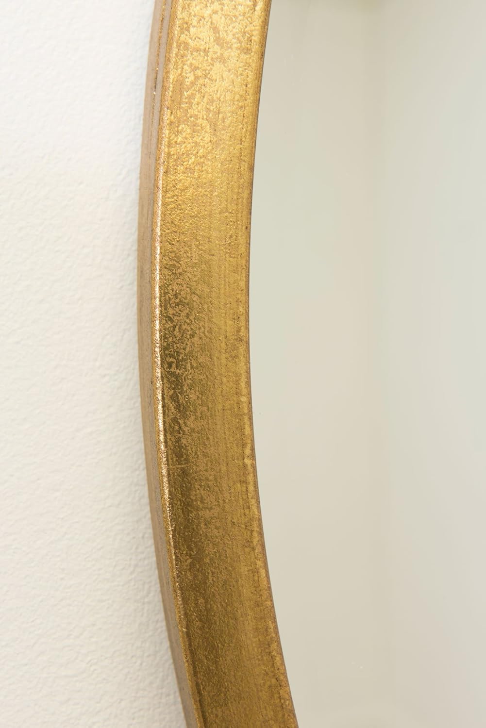 Melody Maison Grosser runder Wandspiegel mit goldfarbenem Rahmen, 80 x 80 cm