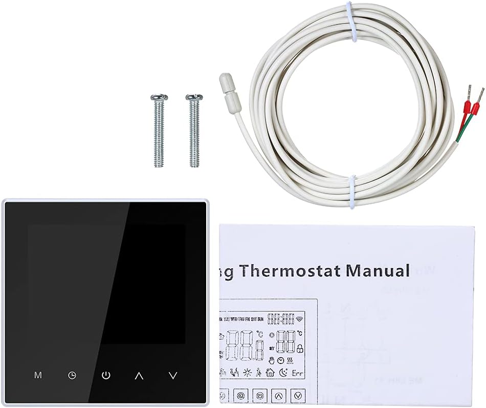 Irishom Smart Thermostat Digitaler Raumthermostat Fussbodenheizung Programmierbar 16A LCD Touchscree