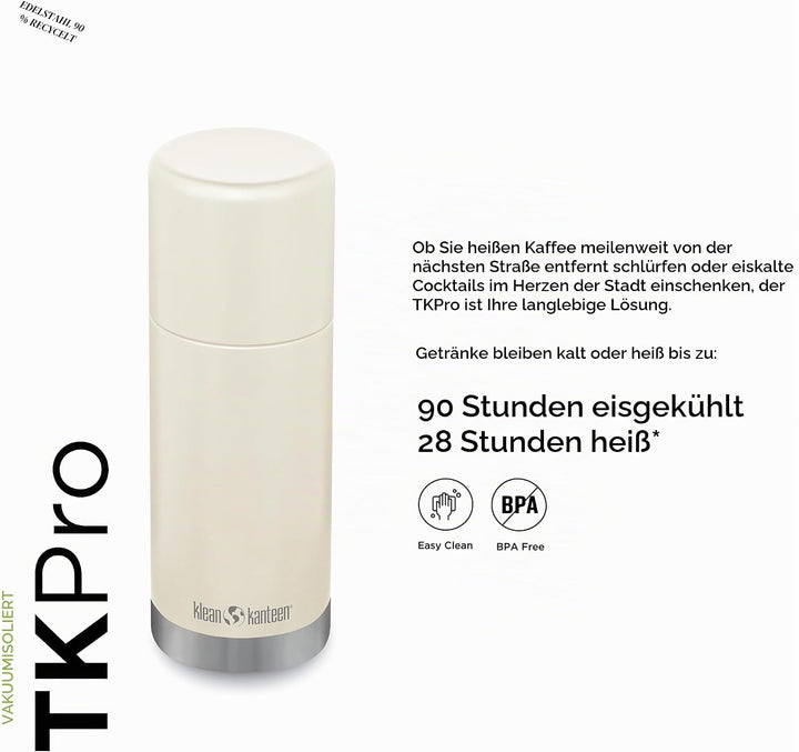 KleanKanteen Herren TKPro-TF Trinkflasche, Tofu, One Size, Tofu